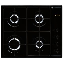 Smeg Cucina S64SN 60cm 4 Burner Gas Hob in Black